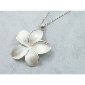 Plumeria Vacation 925 Sterling Silver Necklace